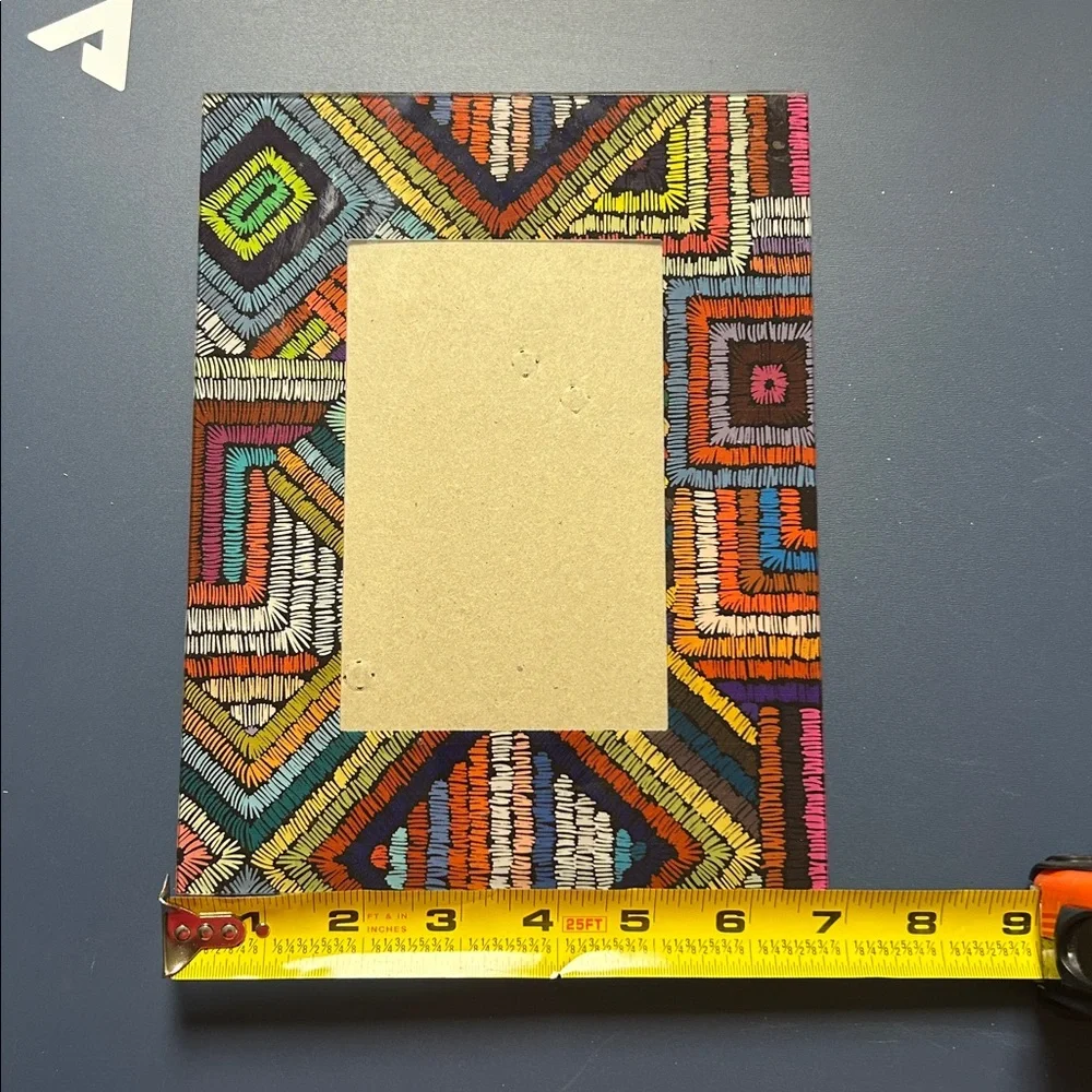 Photo frame Colorful Geometric Patterned holds a 4x6 photo
